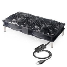 Dual 120mm 5V USB Cooling Fan with Speed Controller Dual Ball Bearings 2x120mm