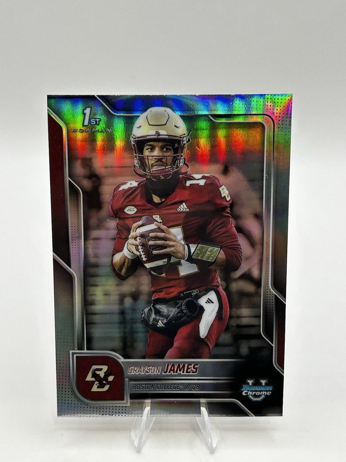 Grayson James 1st Bowman Chrome 2025 #75 Refractor Boston College QB