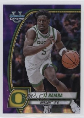 2024-25 Bowman U Chrome Purple Lava Refractor TJ Bamba #74 1i5t