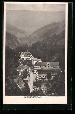 Bad Griesbach i. B., bird's-eye view of the town, postcard