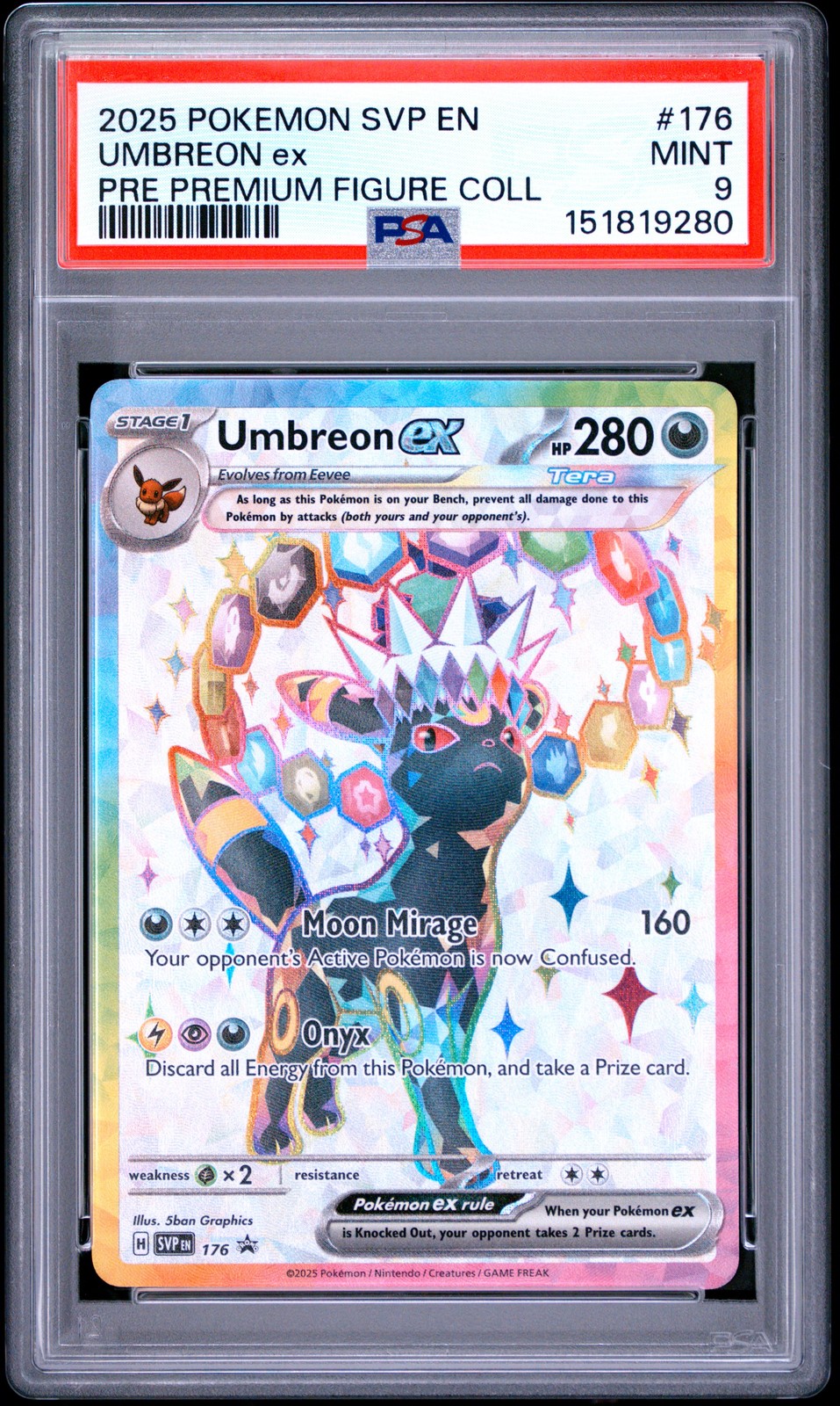 2025 POKEMON SVP EN-SV BLACK STAR PROMO #176 UMBREON EX PSA 9