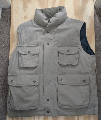 Eddie Bauer Tactical Vest Men's Large Beige Cargo Safari