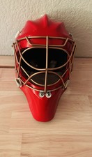Custom Painted Goalie Mask Cat Eye Cage Senior Size Red Pro Style Goalie Mask