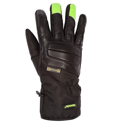 Spada Shield Ladies Leather Waterproof Motorcycle Gloves CE Touring Bike Black 