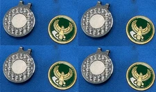 4pcs Heavy Duty Magnetic Golf Hat Clip with 4 GRN Eagle Ball Marker Cap Holder