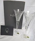Vintage Waterford Crystal Waterville Champagne Flutes, x2, NEW, 9 1/8", Ireland