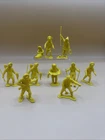 Vintage Marx Arctic Explorer Playset Plastic Figures yellow Lot 10 Eskimo