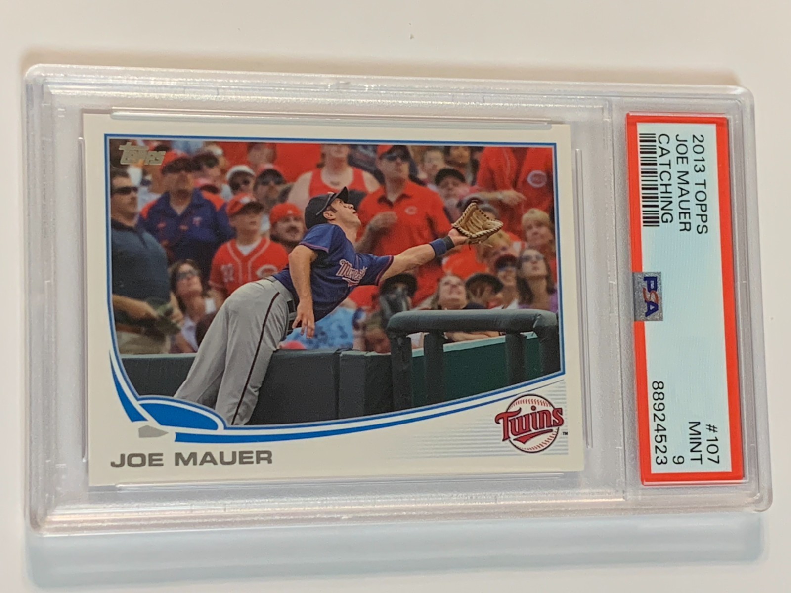 2013 Topps (Catching) Image Variation #107 Joe Mauer - PSA 9 (Mint) SP