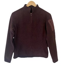 Arc'teryx Women's Polartec Fleece Medium Jacket 1/4 Zip Pullover Burgundy Maroon