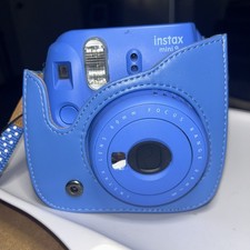 Fujifilm Instax Mini 9 Instant Film Camera Cobalt Blue w/ case