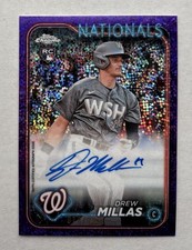 2024 Topps Chrome Drew Millas Purple Speckle Refractor Auto /299 #RA-DM