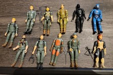 Lot Of 11 Straight Arm 1982 Gi JOE action Figures Incomplete