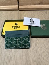Goyard grün Leder Kartenetui Geldbörse Saint Sulpice