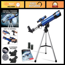 Lunar Telescope for Kids - 90x Magnification, 2 Eyepieces, Tripod Finder Scope