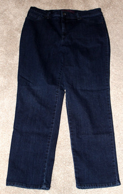 Gloria Vanderbilt Women's Jeans Amanda Size 14 Short Dark Blue Pre-owned - NICE!