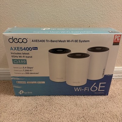 TP-Link Deco XE75 Pro AXE5400 Tri-Band Wi-Fi 6E Whole Home Mesh System ** NEW **