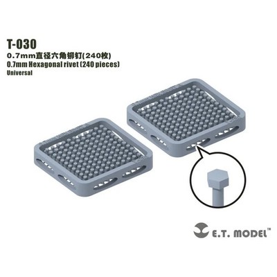 ETmodel Φ0.7-2.5mm Hexagon Rivet Model Making Screws Resin Parts
