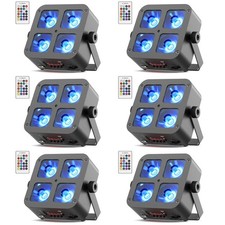 10X 4X25W RGBWA UV Stage Par Light Rechargeable Wireless Battery Uplight DMX APP