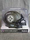 Pittsburgh Steelers Signed Roman Wilson Mini Helmet  Salute to service Beckett