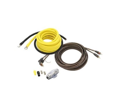 Ground Zero GZPK 20X-II - 4 AWG Amplifier Wiring Kit Shielded RCA Cable 80A Fuse