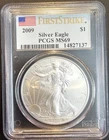 2009 American Silver Eagle - American Flag First Strike - MS69