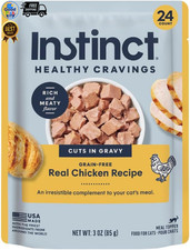 Wet Cat Food Topper Chicken Grain Free 3oz 24 Pack Pouches Natural High Protein