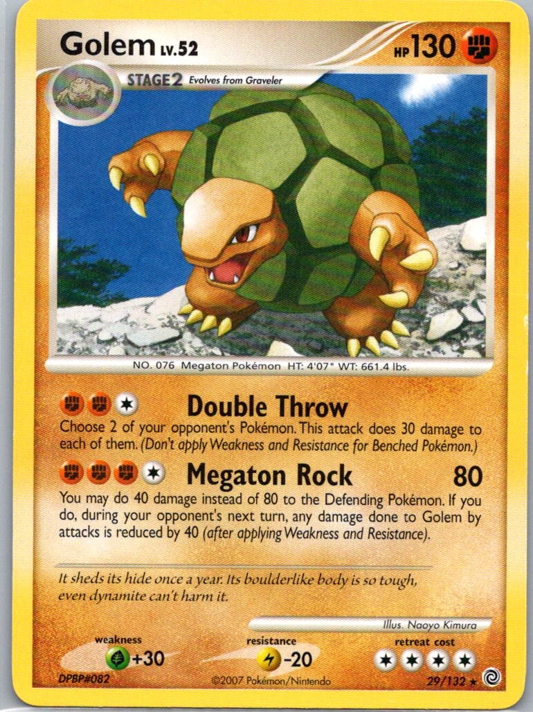 Pokemon TCG Golem 29/132 Secret Wonders LP
