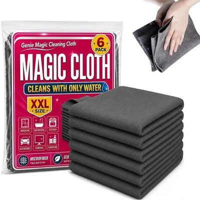 6 Pack Genie Magic Cleaning Cloth Microfiber Cleaning Cloth Reusable 12x16inches