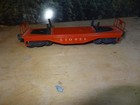 VINTAGE LIONEL O/O-27 GAUGE  6111 RED METAL FRAME FLAT CAR w/5 LOGS — photo 6