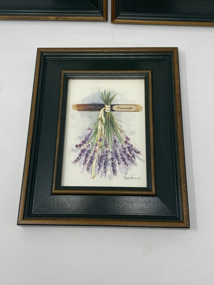 🌿 Peggy Abrams Herb Prints Set of 3 Framed Art – Sage Basil Lavender Farmhouse - Image 2 of 4