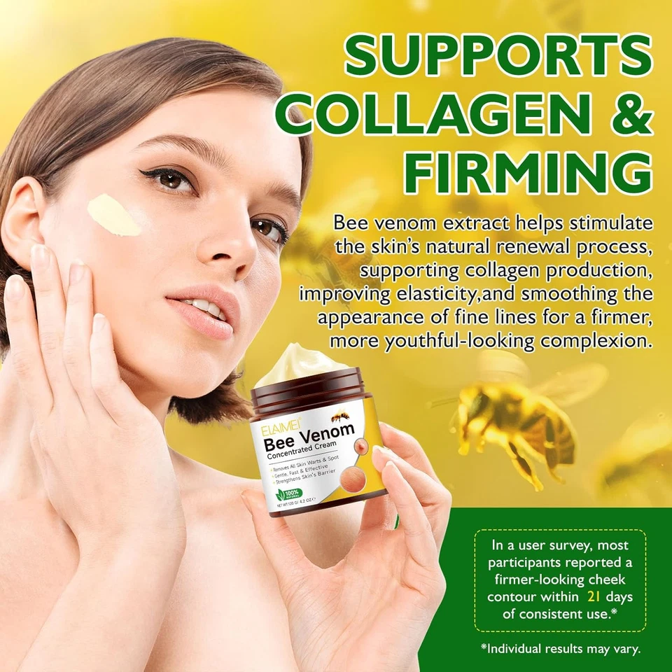 Bee Venom Comprehensive Cream 4.2 Oz, Bee Venom Skin Restoration Cream, Natural  - Image 3 of 4