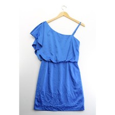 NWOT Jessica Simpson blue draped sleeve dress womens 4 ethereal coquette evening