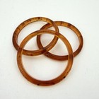 Vintage Lucite Brooch Bangle Bracelets Link Belt Tortoise Shell Root Beer Mod — photo 7