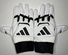 Guantes de fútbol Adidas talla XL Adizero Chaos blancos negros liniero AF1756 NUEVOS CON ETIQUETAS $60