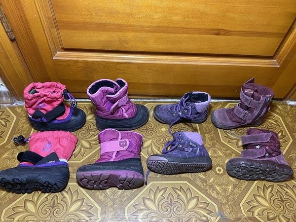 Women Ecco Boots Purple 34