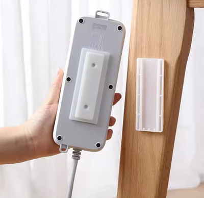 Self-Adhesive Desktop Socket Fixer Hanging Power Strip Cable Organizer Wall Hold
