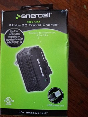 RadioShack Enercell Adaptaplug AC-to-DC Power Adapter 5VDC/3.6A USB Port 2730928