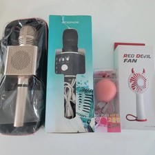 Microphone, Speaker, Portable Fan Set - High Quality Audio Gear