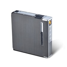 Full Pack 20 Regular Cigarettes Case/Box with Lighter USB Rechargeable Cigar ...