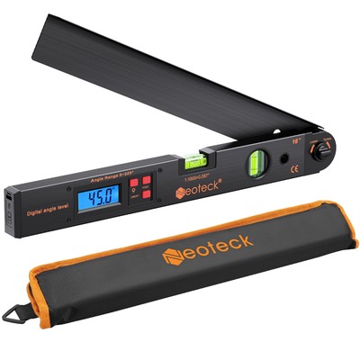 Neoteck Digital Protractor Angle Finder Inclinometer Level Gauge 0-225° LCD