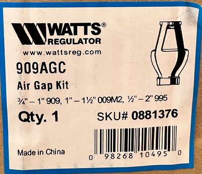 Watts Regulator 909AGC 3/4 - 1'' Air Gap Kit 0881376