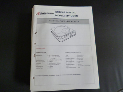 Original Service Manual Samsung MY-CD2N