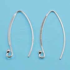 Solid 925 Sterling Silver Marquise French Earring Wires Hooks Jewellery Findings