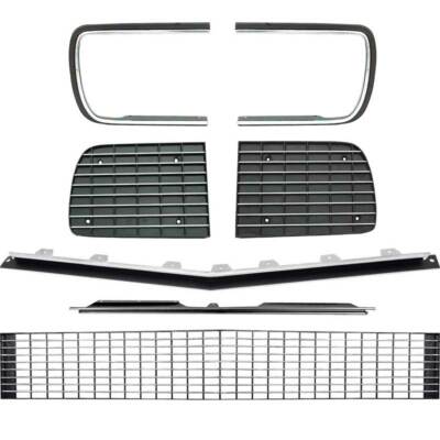 OER RS Grill Kit with Silver Trim W/O Headlamp Bezels 1967-1968 Chevy Camaro