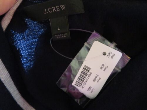 NUEVO CON ETIQUETAS J Crew Cárdigan Suéter de Joyas 100% Lana Merino Talla Grande Ligero AZUL MARINO B - Imagen 6 de 6
