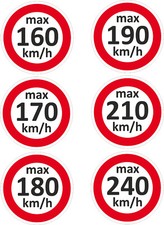 Geschwindigkeitsaufkleber Winterreifen Aufkleber 160 - 240 km/h nach §36    2058