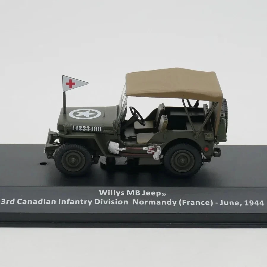 Ixo escala 1:43 diecast aleación Willys MB 1944 asuntos militares modelo de coche de juguete  Foto 2 de 4