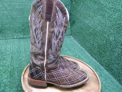 #ad Horse Power Men#x27;s Sabotage Western Boots Diamond Stitch Square Toe Size 8.5 EE $107.25