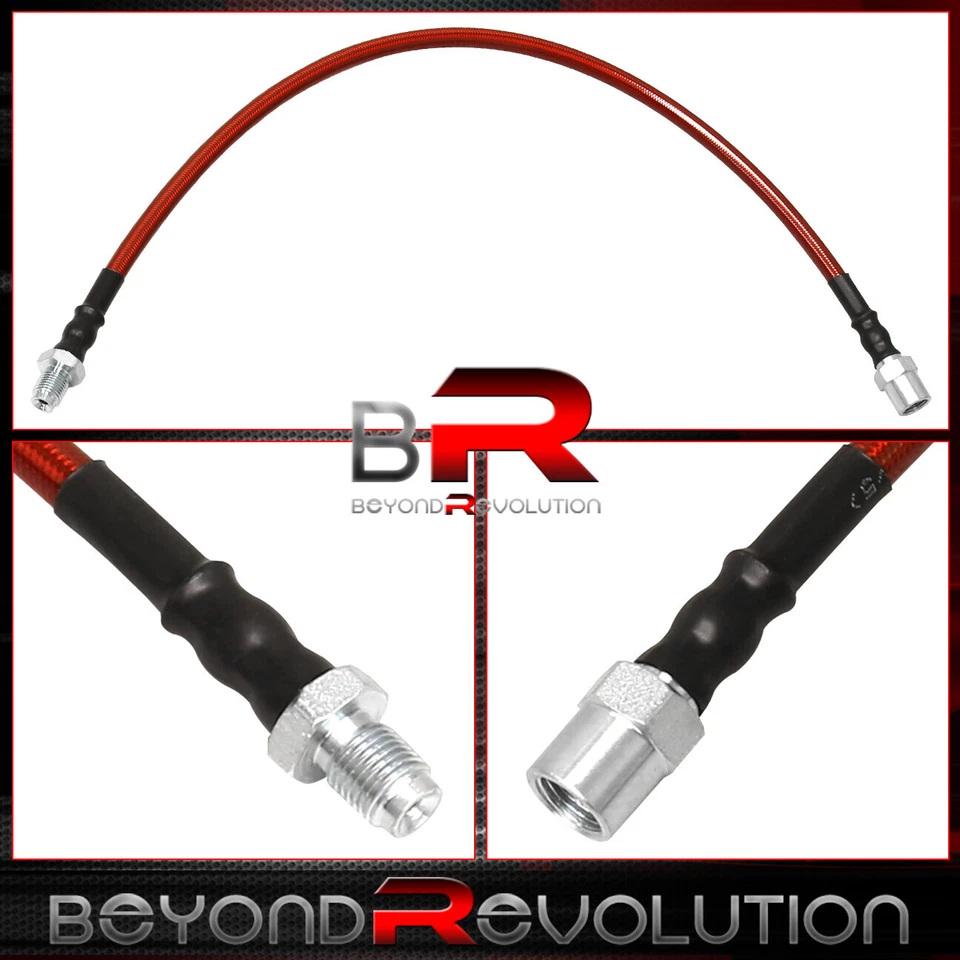 Para 1992-1999 E36 Serie 3 M3 Rojo Acero Inoxidable Trenzado Mangueras Líneas de Freno Cables Foto 2 de 4