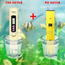 TDS Tester+Digital Ph Meter Aquarium Pool Hydroponic Water Monitor 0-9999 PPM K